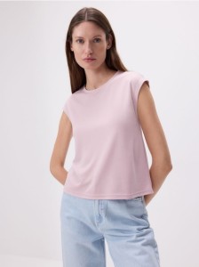 Top z modalem - pastelowy róż