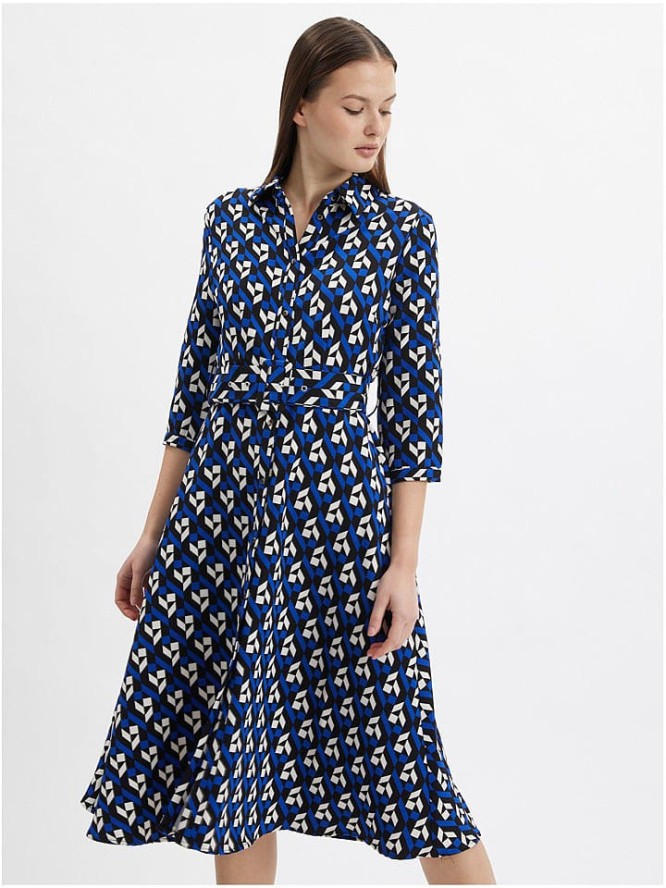 orsay Sukienka w kolorze czarno-niebiesko-białym rozmiar: 38