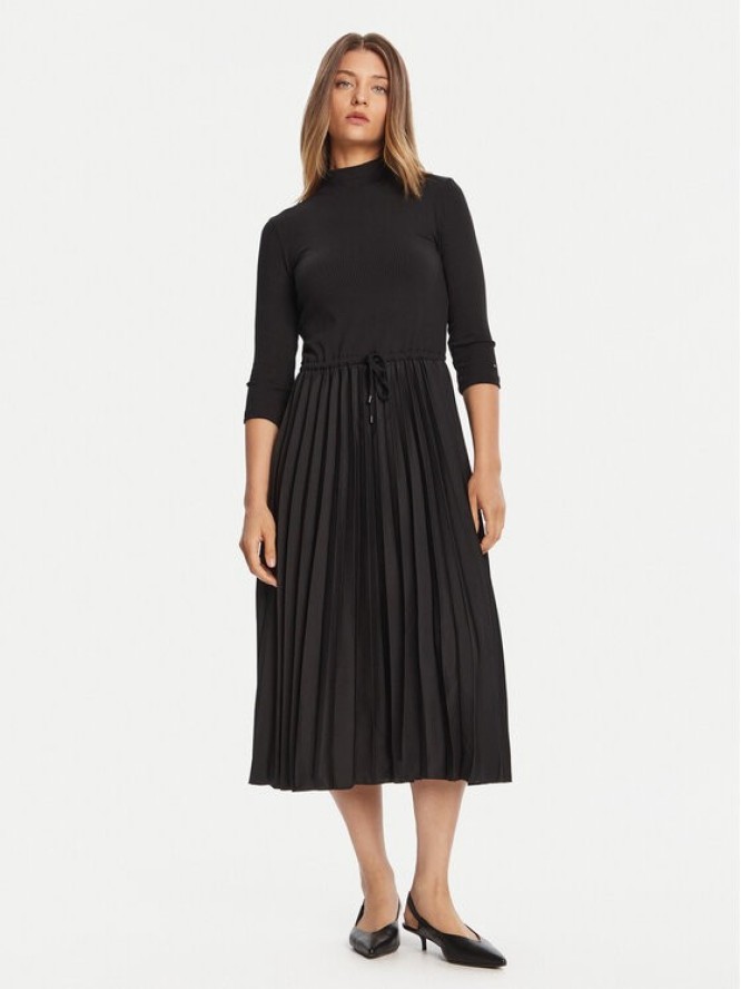 Tommy Hilfiger Sukienka codzienna WW0WW46138 Czarny Slim Fit