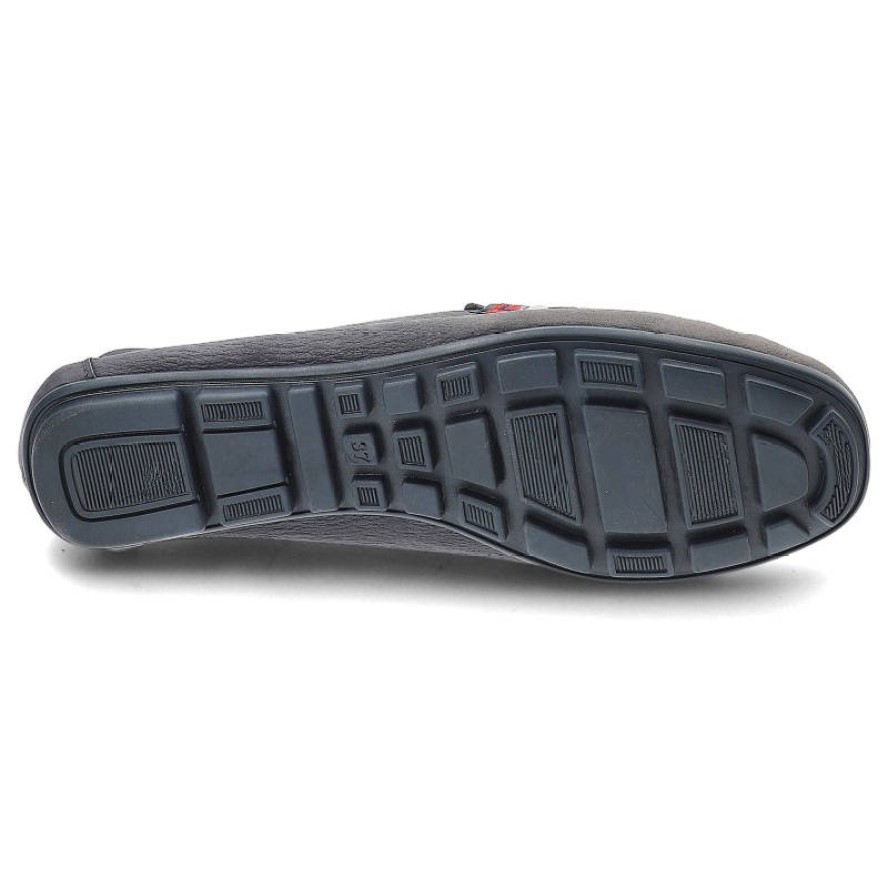 Granatowe Mokasyny Chebello Damskie Wygodne Buty