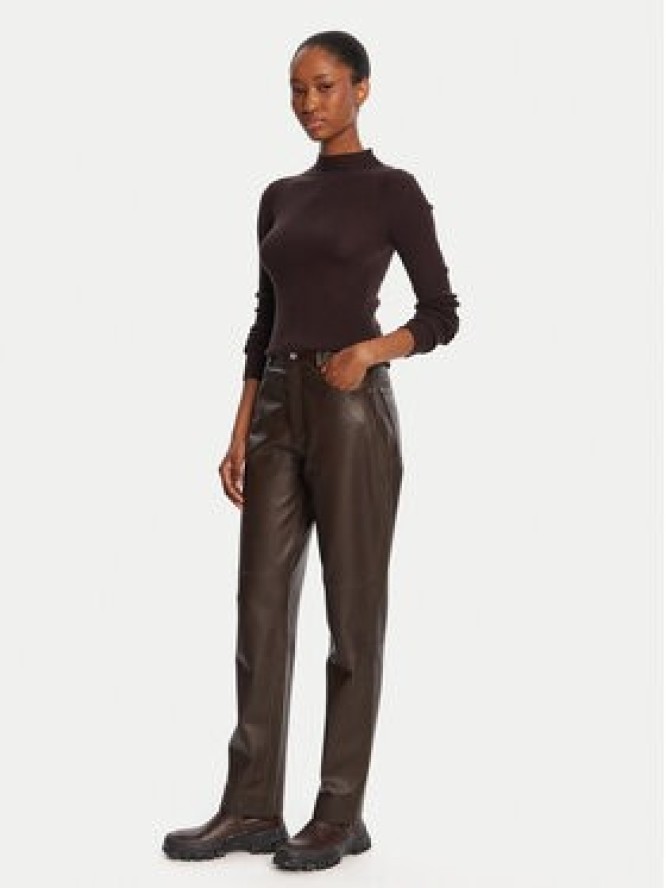 TWINSET Sweter 252TT3111 Brązowy Slim Fit