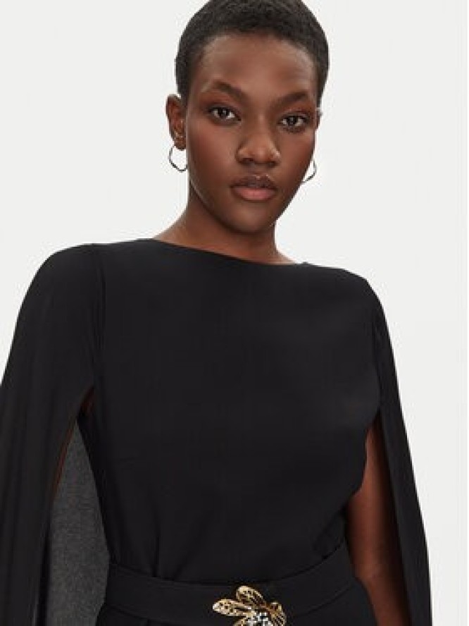 Simona Corsellini Sukienka koktajlowa P25CPAB05501 Czarny Loose Fit