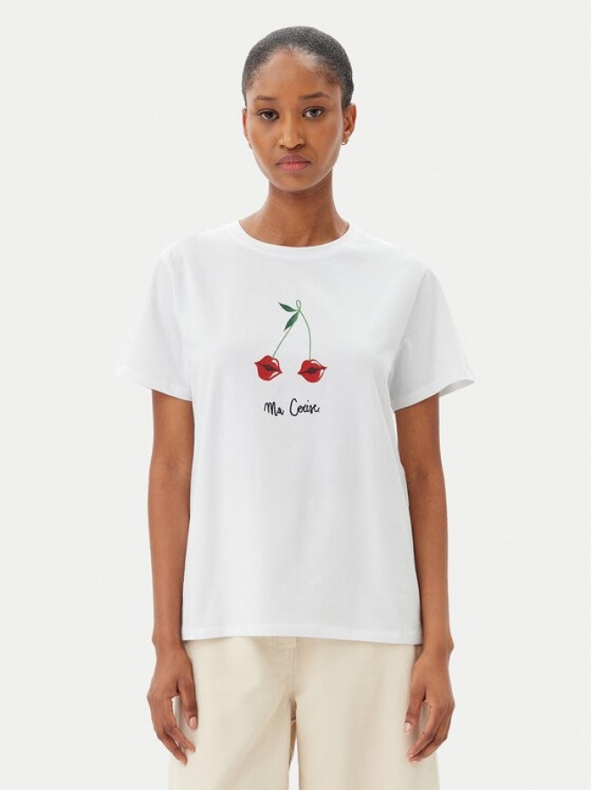 Marella T-Shirt Cappero 2515971052 Biały Regular Fit