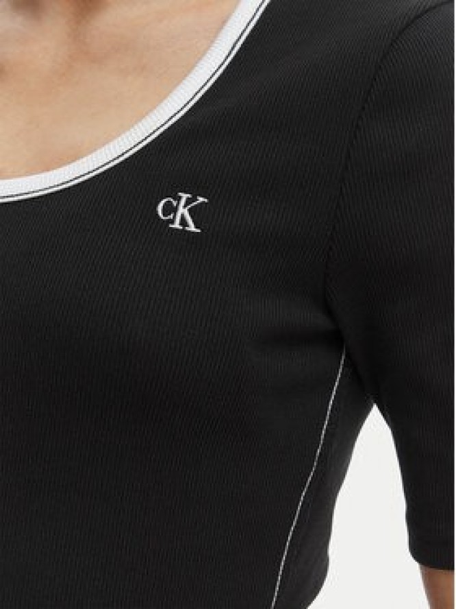 Calvin Klein Jeans T-Shirt LV047F247G Czarny Slim Fit