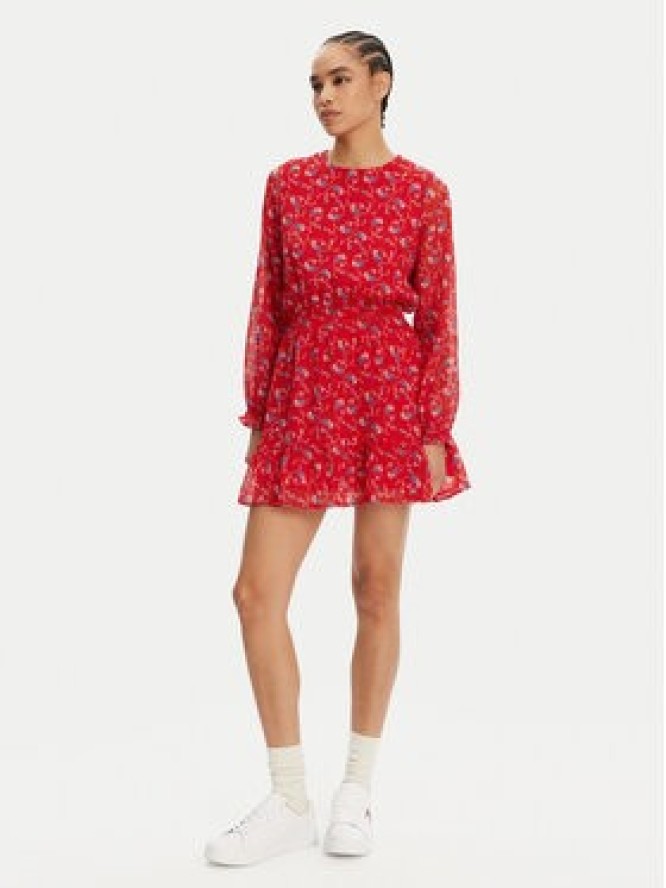 Tommy Jeans Sukienka letnia DW0DW20338 Czerwony Regular Fit