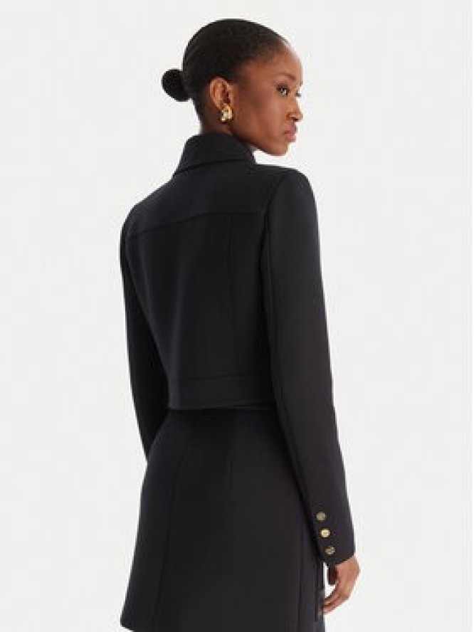 Elisabetta Franchi Marynarka GI-159-57E2-V750 Czarny Regular Fit