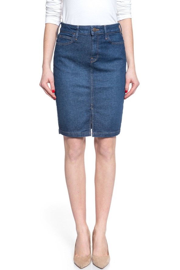 SPÓDNICA JEANSOWA LEE PENCIL SKIRT DARK GARNER L38GDJUV 112108166