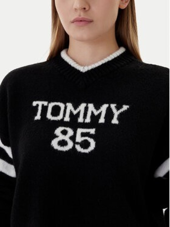 Tommy Jeans Sweter 85 Varsity DW0DW22033 Czarny Regular Fit