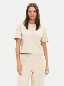 Guess T-Shirt V3RI08 I3Z14 Beżowy Regular Fit