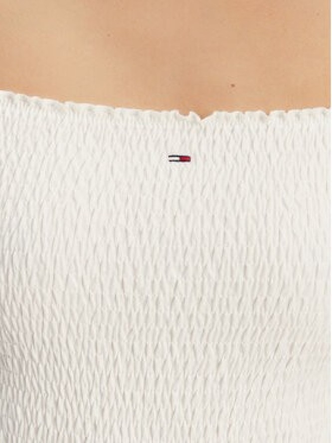 Tommy Jeans Sukienka letnia DW0DW20298 Écru Slim Fit