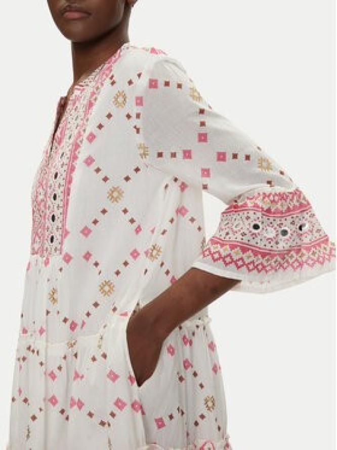 Iconique Sukienka letnia IC25-037 Biały Relaxed Fit