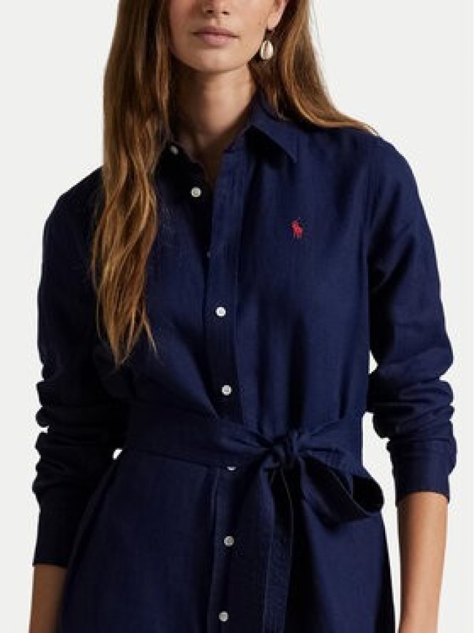 Polo Ralph Lauren Sukienka koszulowa 211943992005 Granatowy Regular Fit