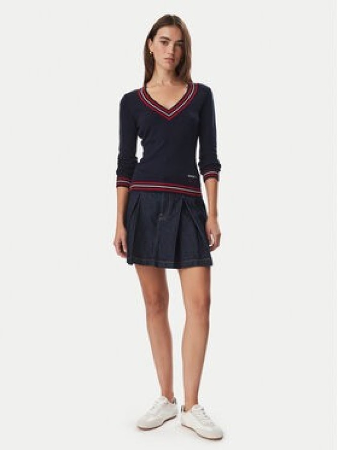 Guess Sweter W6BR89 Z2276 Granatowy Regular Fit