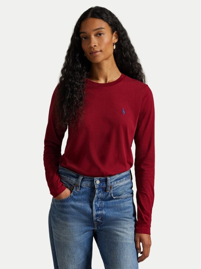 Polo Ralph Lauren Bluzka 211898699039 Bordowy Regular Fit
