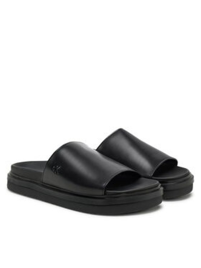 Calvin Klein Jeans Klapki Flat Molded Sandal Slide YW0YW01710 Czarny