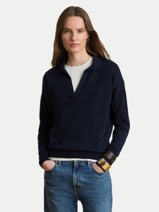 LAUREN RALPH LAUREN Sweter 200P14056003 Granatowy Regular Fit