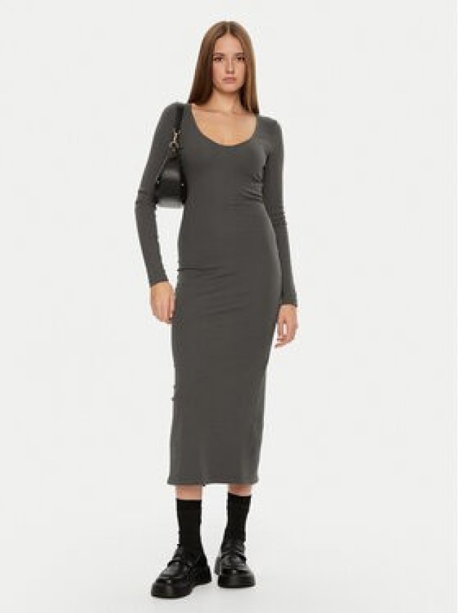 Brave Soul Sukienka codzienna LDRJ-624HOLLY Szary Regular Fit