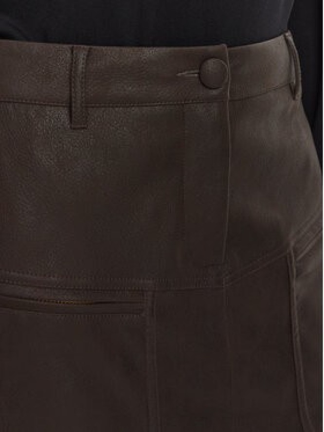 Liu Jo Spódnica z imitacji skóry WF6209 E1157 Brązowy Regular Fit