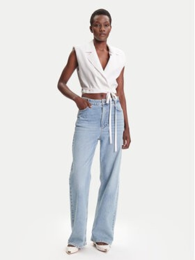 ACCESS FASHION Kamizelka 53-1028-195 Biały Slim Fit