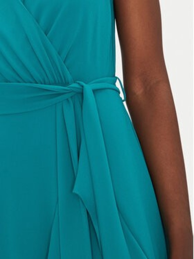 Morgan Sukienka koktajlowa 241-ROSVAL M Turkusowy Regular Fit