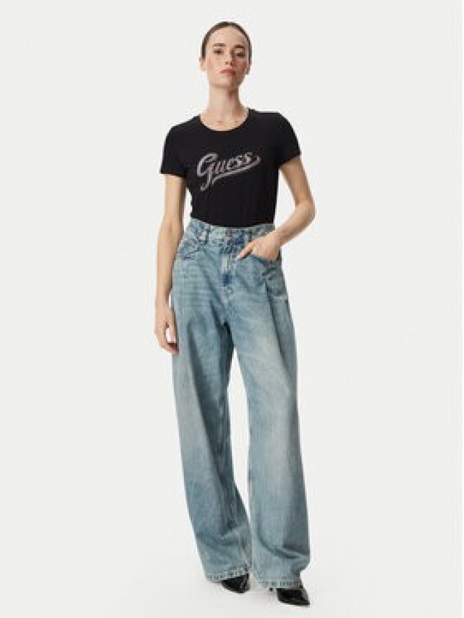 Guess T-Shirt W6YI21 K4337 Czarny Regular Fit