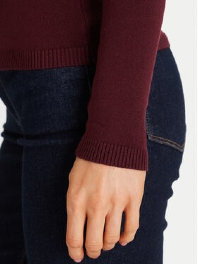 Morgan Sweter 252-MBANOU Bordowy Slim Fit