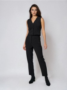 Spodnie straight fit - czarny