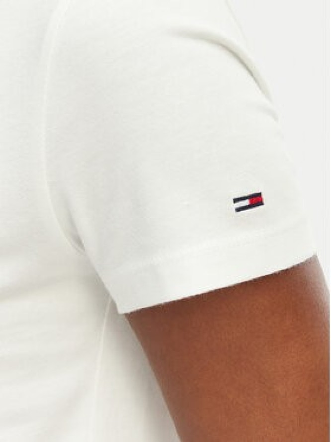 Tommy Jeans T-Shirt Bubble Logo DW0DW22310 Kremowy Regular Fit