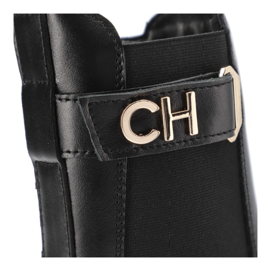 Czarne Botki Chebello Stylowe Obuwie Damskie