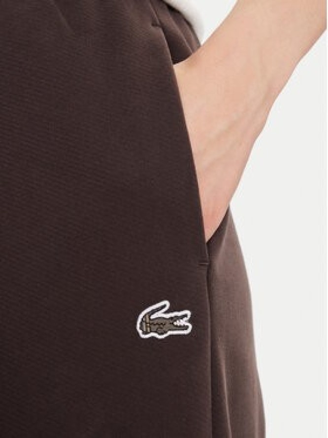 Lacoste Spodnie palazzo XF5248 Brązowy Wide Leg