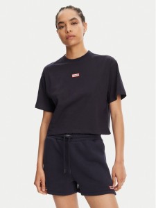 Hunter T-Shirt Leona HARW0070251 Granatowy Boxy Fit