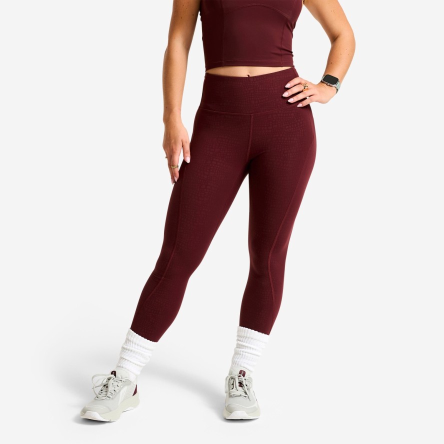 Legginsy sportowe damskie Domyos wysoki stan