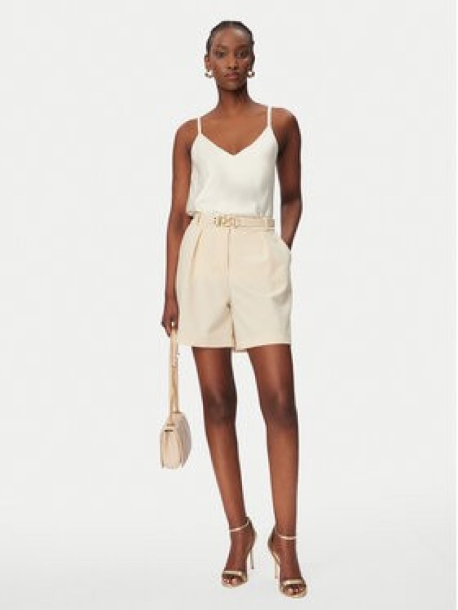 Rinascimento Szorty materiałowe CFC0127761003 Beżowy Regular Fit