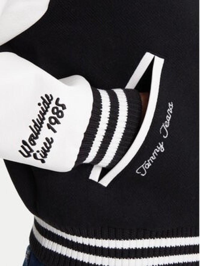 Tommy Jeans Kurtka bomber Varsity DW0DW21628 Czarny Regular Fit