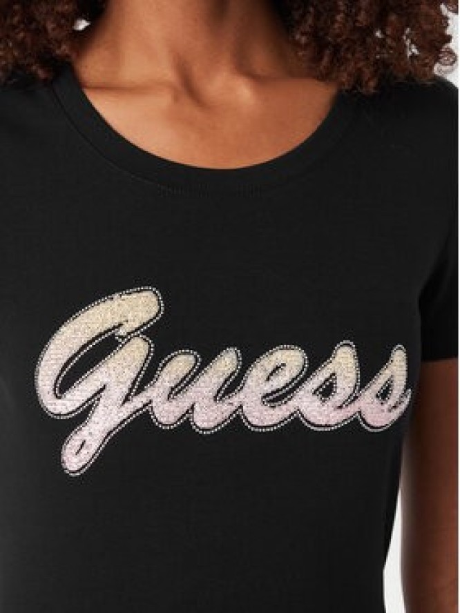 Guess T-Shirt W6YI56 K5028 Czarny Slim Fit