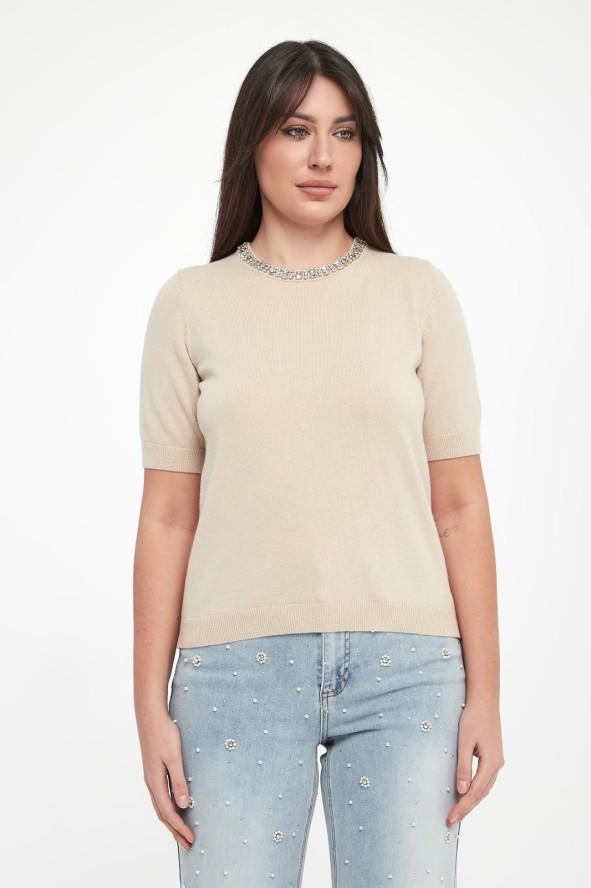 Sweter damski z krótkim rękawem Krissi JOOP!