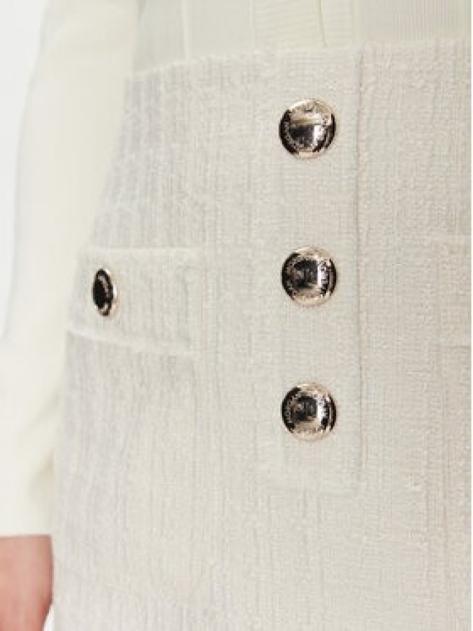 Morgan Spódnica mini 251-JABI Écru Slim Fit