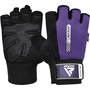 Rękawiczki fitness W1 - Z otwartymi palcami - Fioletowy – M