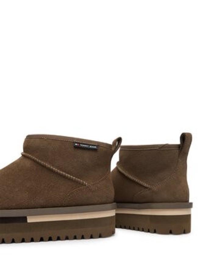 Tommy Jeans Śniegowce Tjw Flatform Snow Boot Suede EN0EN02841 Brązowy