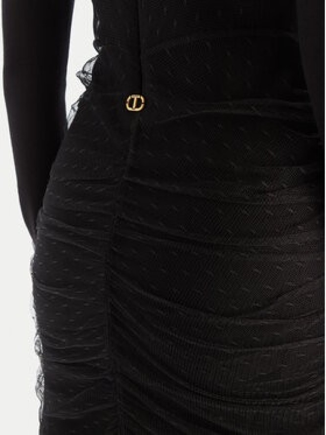 TWINSET Sukienka koktajlowa 252TT3261 Czarny Slim Fit