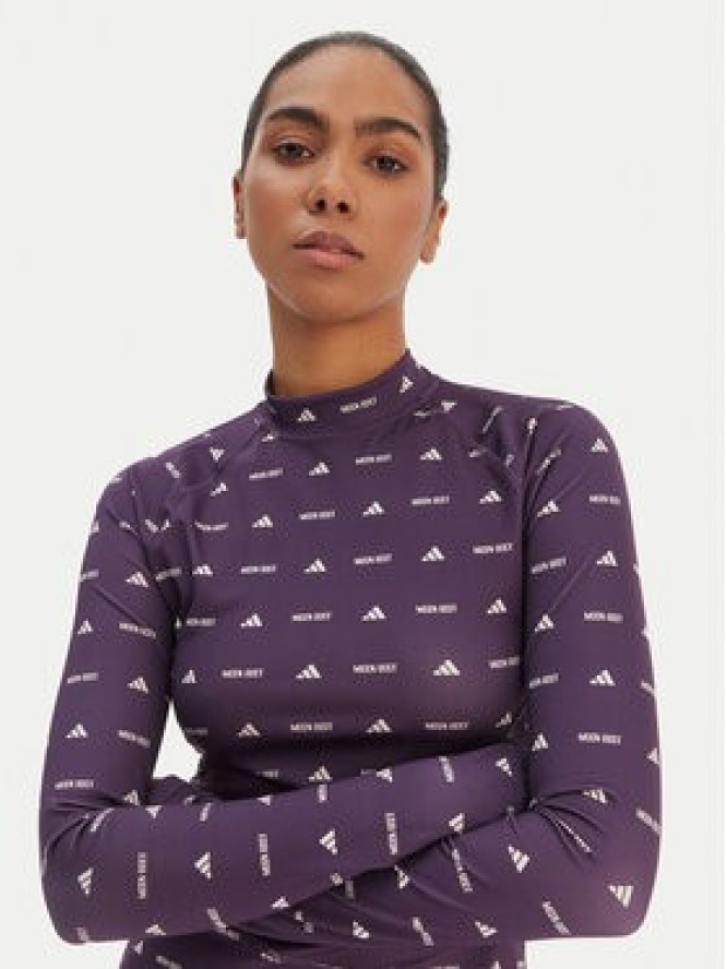 adidas Bluzka Moon Boot JM1104 Fioletowy Slim Fit
