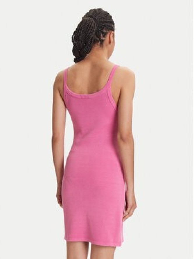 adidas Sukienka codzienna Ribbed JI5750 Różowy Slim Fit