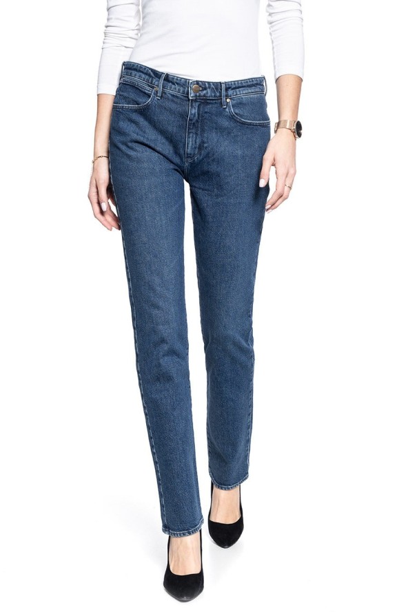 SPODNIE DAMSKIE WRANGLER STRAIGHT NIGHTFALL W28TWB96U 112128533