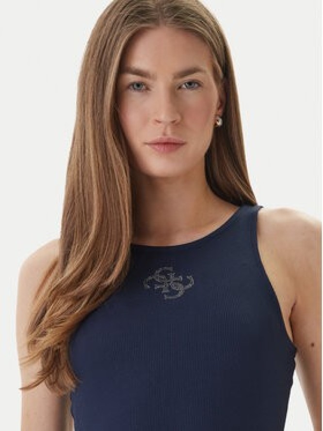Guess Top W6RP39 KD092 Granatowy Regular Fit