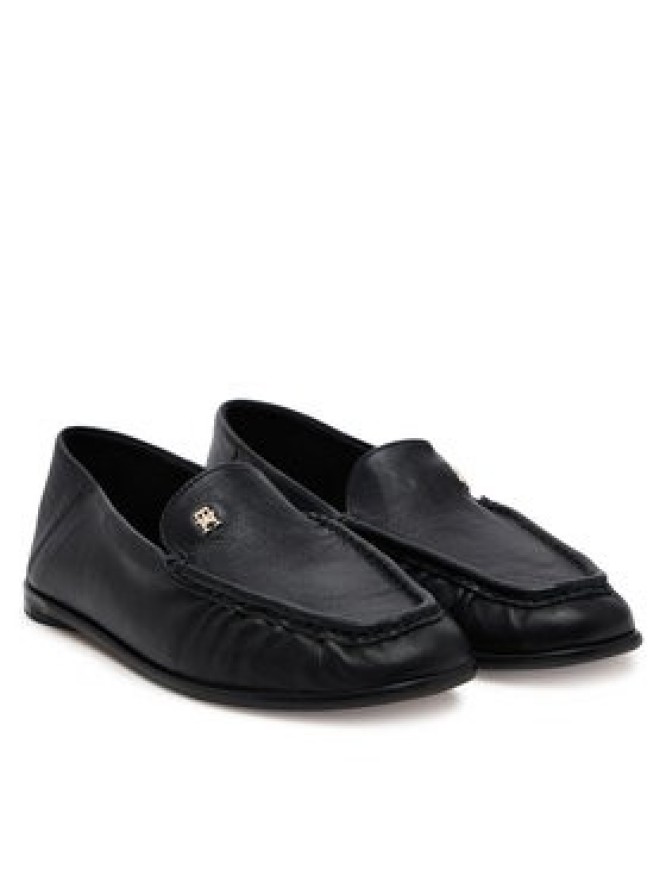 Tommy Hilfiger Półbuty Soft Leather Squared Toe Loafer FW0FW08412 Czarny