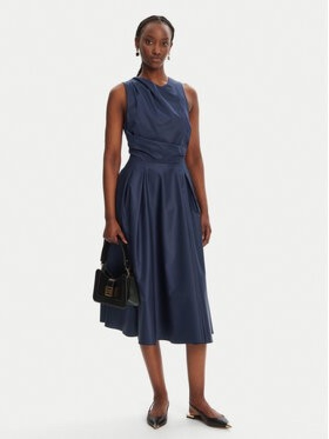 Elisabetta Franchi Sukienka koktajlowa AB-T52-52E2-V440 Granatowy Regular Fit