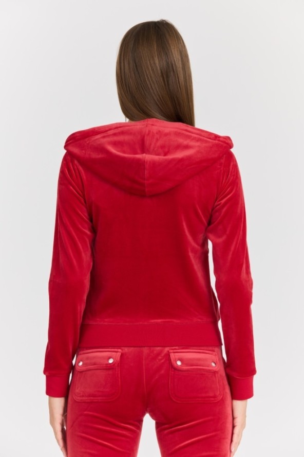 JUICY COUTURE Damska czerwona bluza Robertson Class, Rozmiar L
