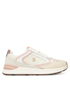 Tommy Hilfiger Sneakersy Casual Fashion Runner Mix FW0FW08693 Écru