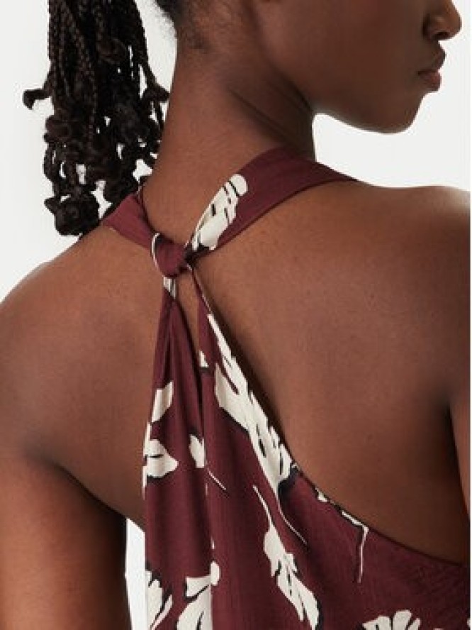 Vero Moda Sukienka letnia Jennifer 10341973 Bordowy Regular Fit