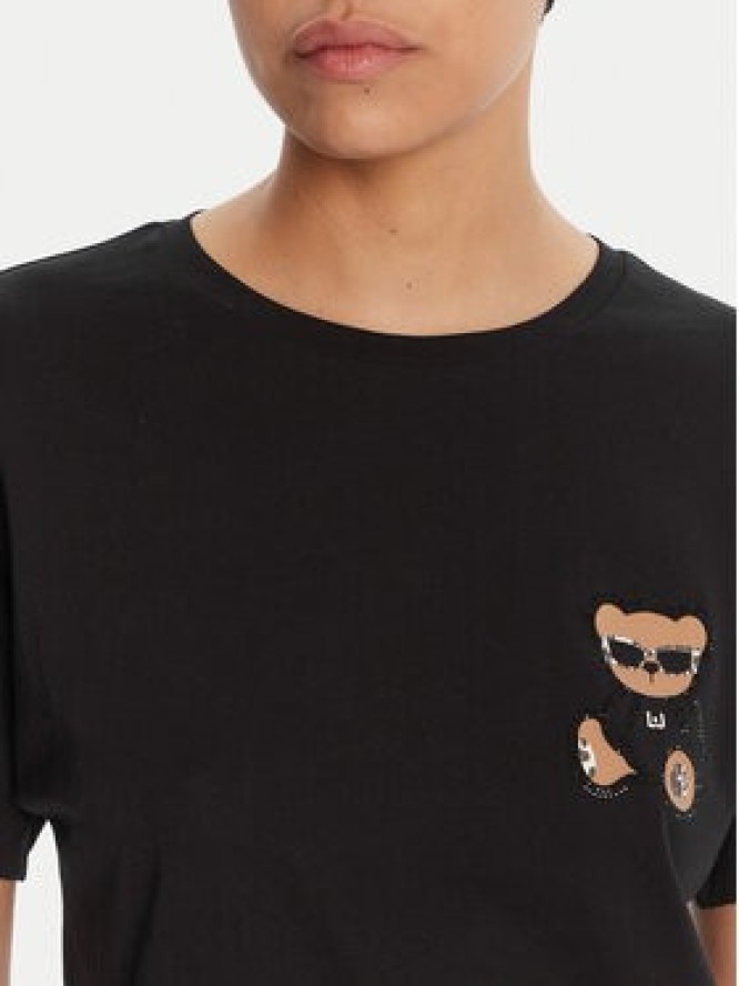 Liu Jo T-Shirt MF5416 JS923 Czarny Regular Fit